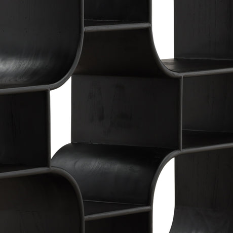 Gaetan Bookcase, Black by Dovetail at Eve Furniture
