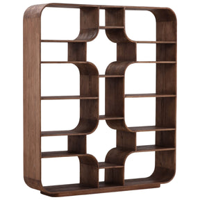 Gaetan Bookcase, Brown by Dovetail at Eve Furniture