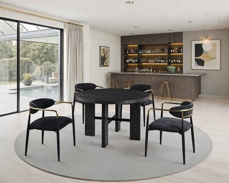 Gaetani Black 5-Piece Dining Room Set by Furniture of America at Eve Furniture