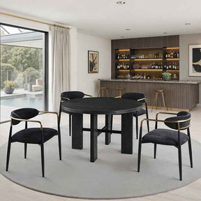 Gaetani Black 5-Piece Dining Room Set by Furniture of America at Eve Furniture