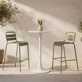 Gage White Outdoor Bar Table by MOES at Eve Furniture