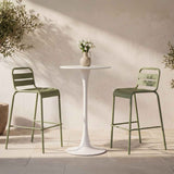 Gage White Outdoor Bar Table by Moe's Home at Eve Furniture