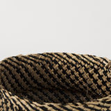 Gaia (Set of 3) Light and Dark Brown Cross Patterend Belly Seagrass Basket by Mercana at Eve Furniture