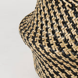 Gaia (Set of 3) Light and Dark Brown Cross Patterend Belly Seagrass Basket by Mercana at Eve Furniture