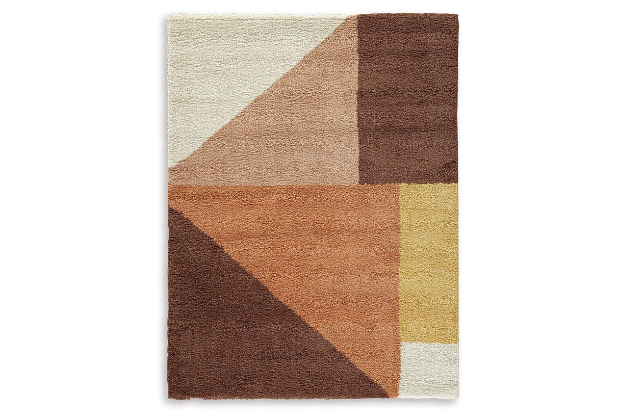 Gailmore Cream/Pink/Ocher Large Rug by Ashley at Eve Furniture