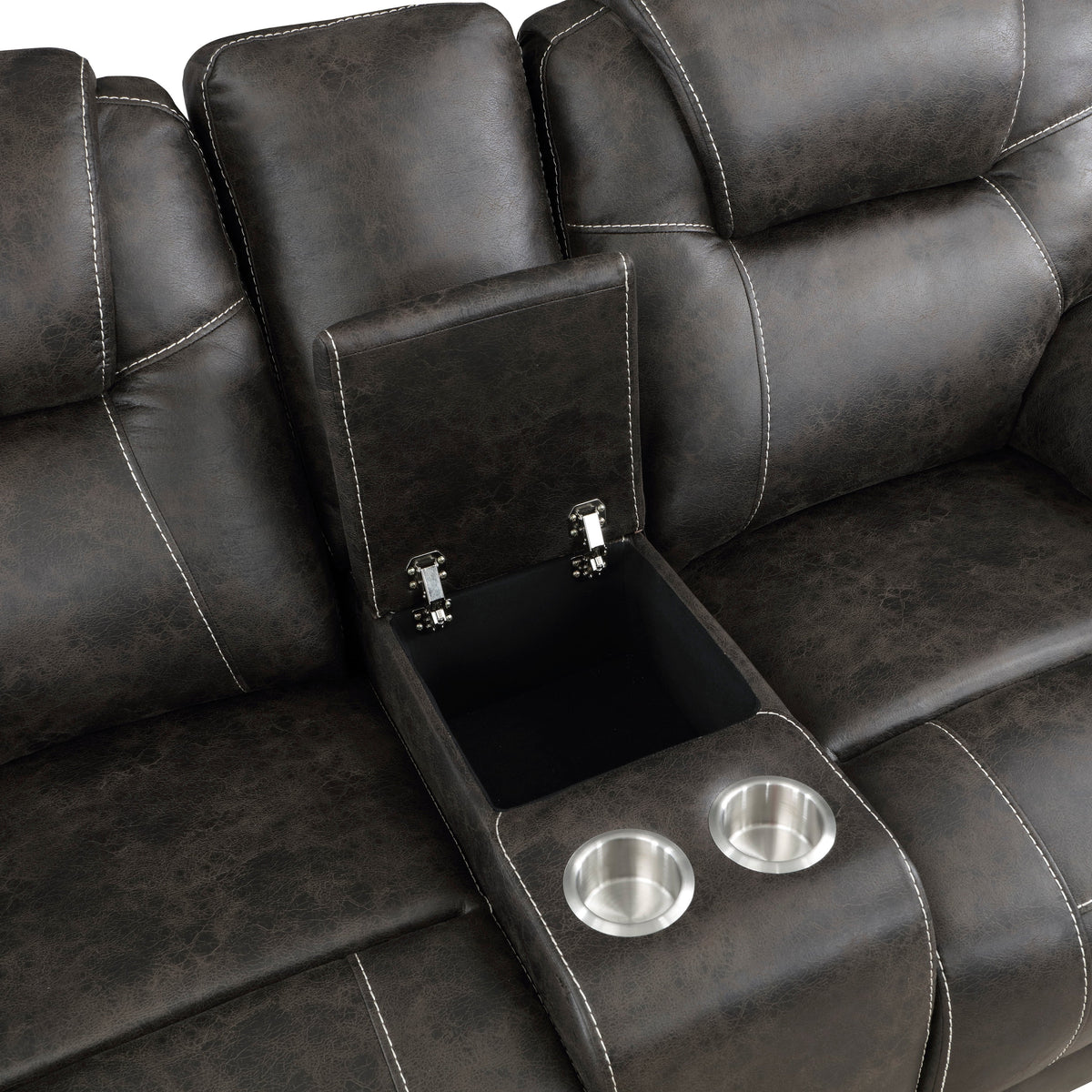 Gainesville Chocolate 2-Piece Double Reclining Set by Homelegance at Eve Furniture