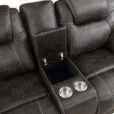 Gainesville Chocolate 2-Piece Double Reclining Set by Homelegance at Eve Furniture