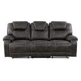 Gainesville Chocolate 2-Piece Double Reclining Set by Homelegance at Eve Furniture