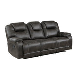 Gainesville Chocolate 2-Piece Double Reclining Set by Homelegance at Eve Furniture