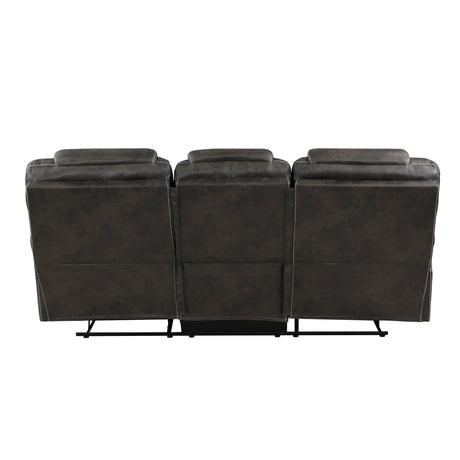 Gainesville Chocolate 2-Piece Double Reclining Set by Homelegance at Eve Furniture