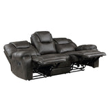 Gainesville Chocolate 2-Piece Double Reclining Set by Homelegance at Eve Furniture