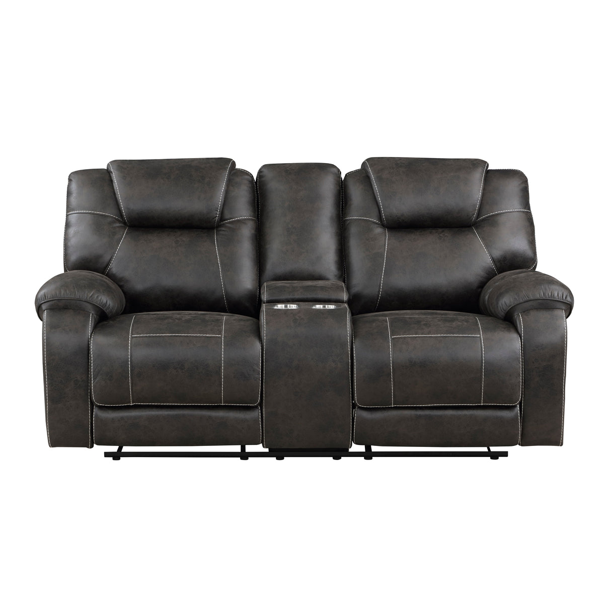 Gainesville Chocolate 2-Piece Double Reclining Set by Homelegance at Eve Furniture