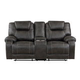 Gainesville Chocolate 2-Piece Double Reclining Set by Homelegance at Eve Furniture