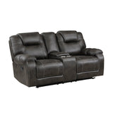 Gainesville Chocolate 2-Piece Double Reclining Set by Homelegance at Eve Furniture