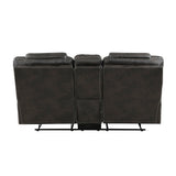 Gainesville Chocolate 2-Piece Double Reclining Set by Homelegance at Eve Furniture