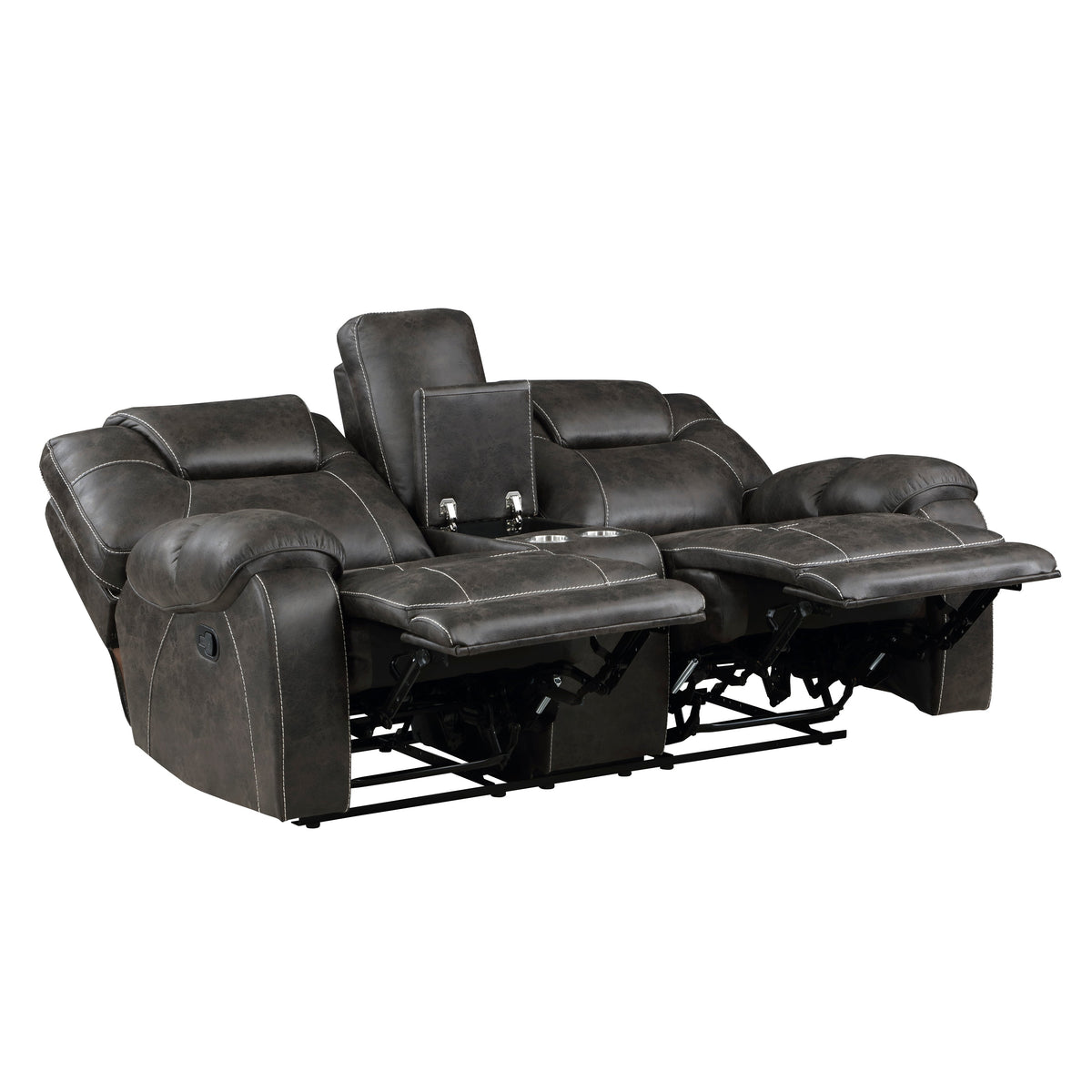 Gainesville Chocolate 2-Piece Double Reclining Set by Homelegance at Eve Furniture
