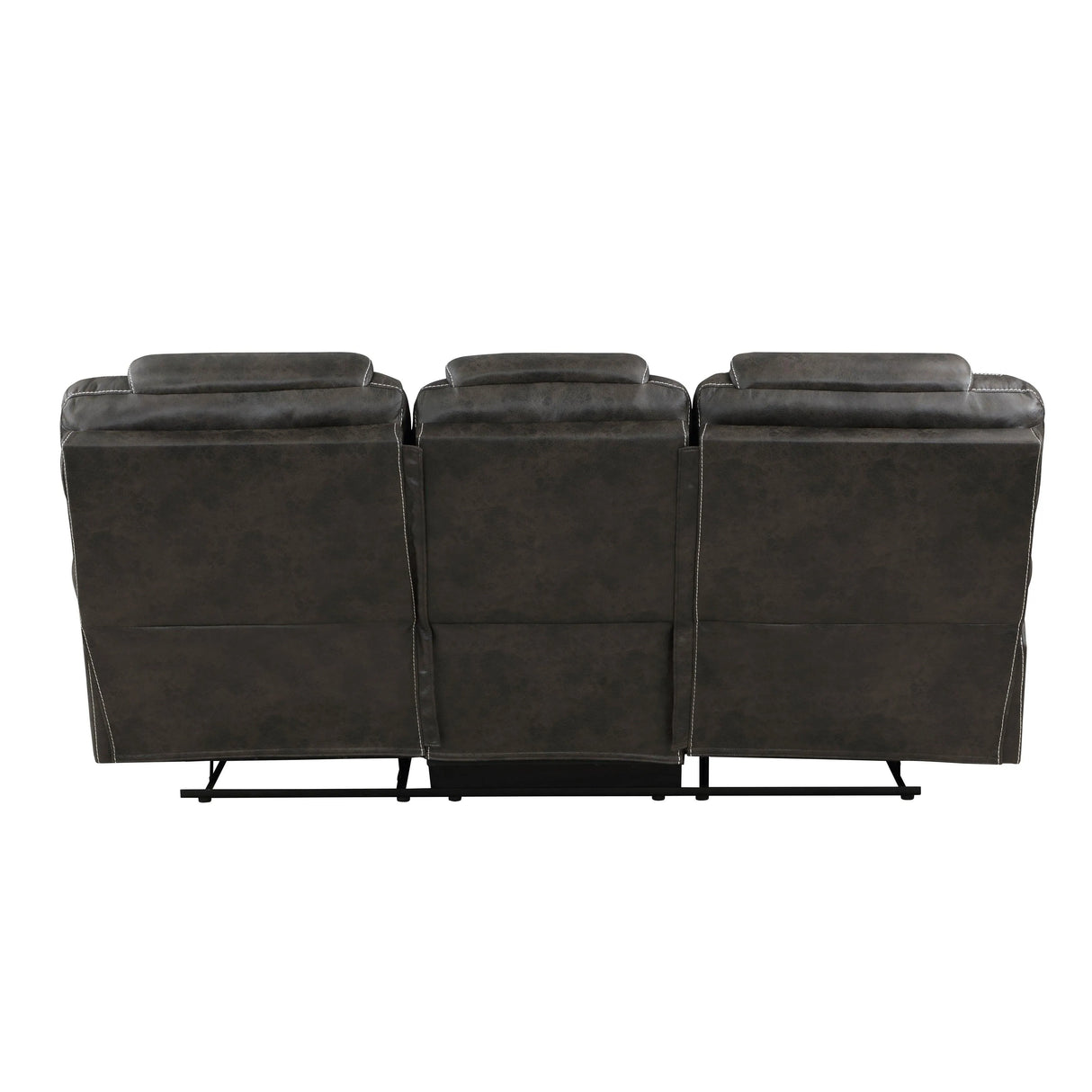 Gainesville Chocolate Double Reclining Sofa by Homelegance at Eve Furniture