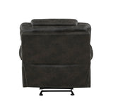 Gainesville Chocolate Glider Reclining Chair by Homelegance at Eve Furniture