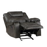 Gainesville Chocolate Glider Reclining Chair by Homelegance at Eve Furniture