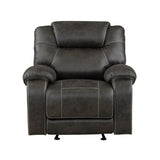Gainesville Chocolate Glider Reclining Chair by Homelegance at Eve Furniture