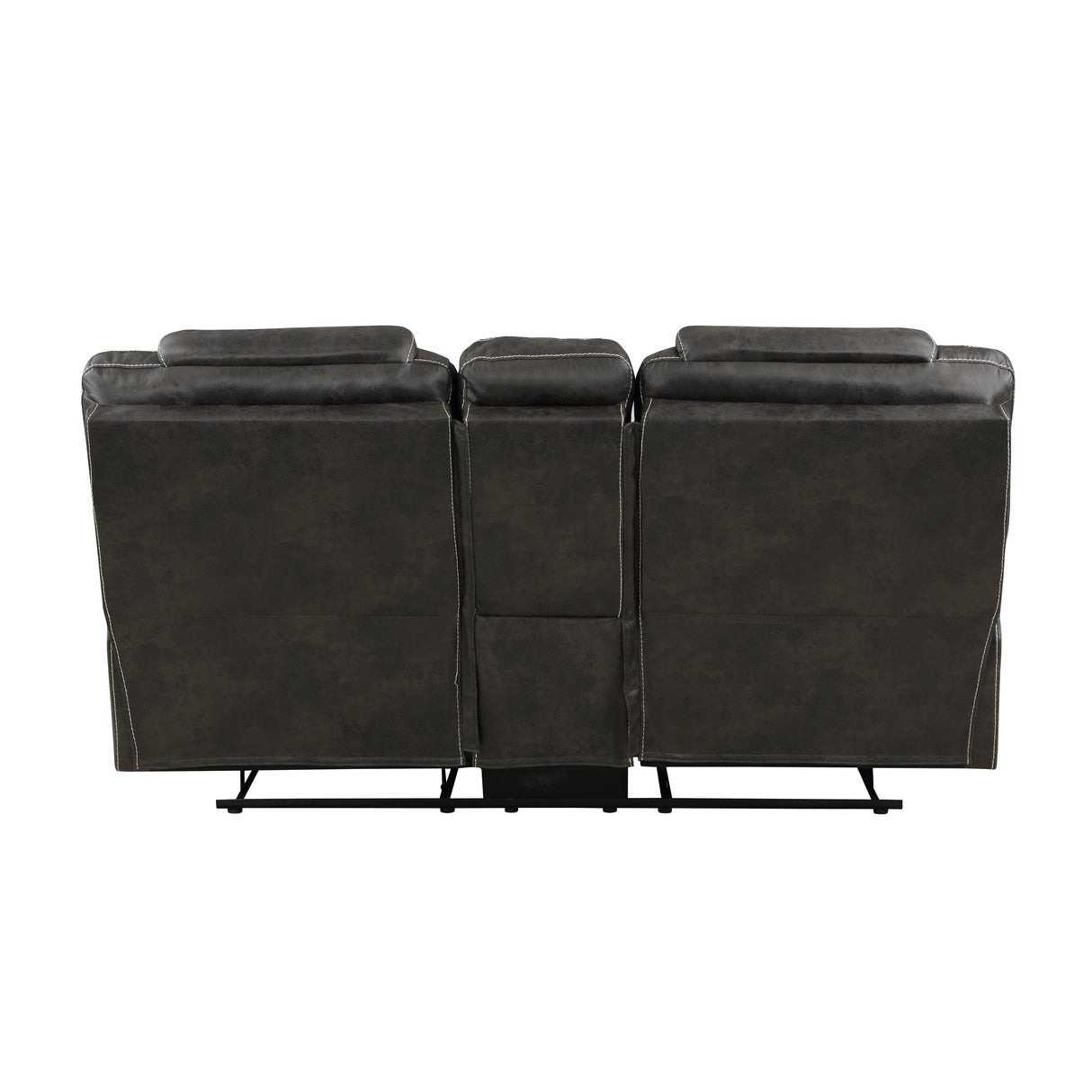 Gainesville Chocolate Microfiber Double Reclining Living Room Set by Homelegance at Eve Furniture