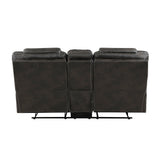 Gainesville Chocolate Microfiber Double Reclining Living Room Set by Homelegance at Eve Furniture