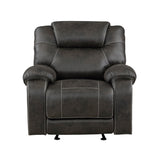 Gainesville Chocolate Microfiber Double Reclining Living Room Set by Homelegance at Eve Furniture