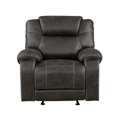 Gainesville Chocolate Microfiber Double Reclining Living Room Set by Homelegance at Eve Furniture