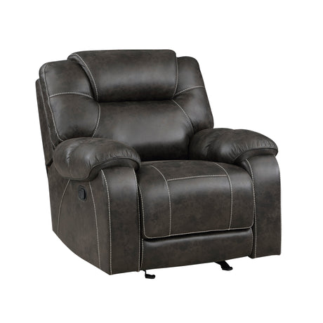 Gainesville Chocolate Microfiber Double Reclining Living Room Set by Homelegance at Eve Furniture