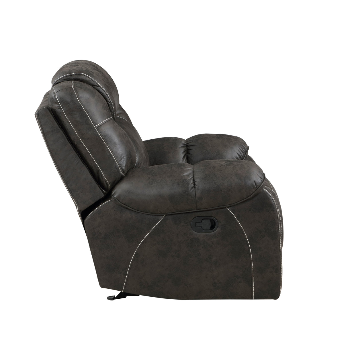 Gainesville Chocolate Microfiber Double Reclining Living Room Set by Homelegance at Eve Furniture