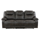 Gainesville Chocolate Microfiber Double Reclining Living Room Set by Homelegance at Eve Furniture