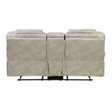 Gainesville Pewter Double Reclining Loveseat by Homelegance at Eve Furniture