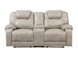 Gainesville Pewter Double Reclining Loveseat by Homelegance at Eve Furniture