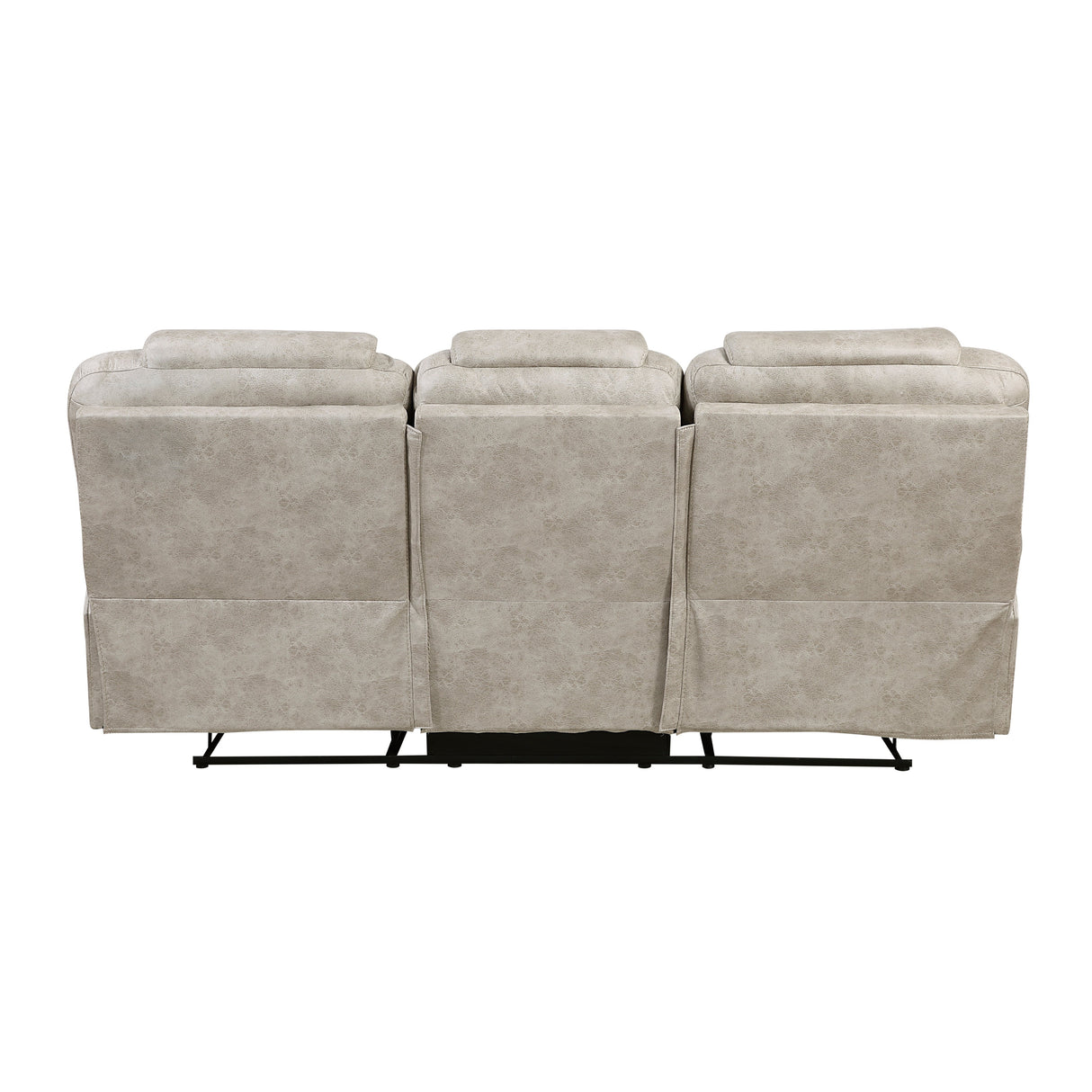 Gainesville Pewter Double Reclining Sofa and Loveseat by Homelegance at Eve Furniture