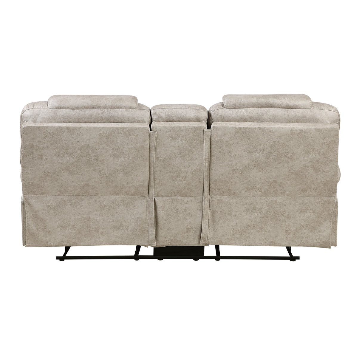 Gainesville Pewter Double Reclining Loveseat by Homelegance at Eve Furniture