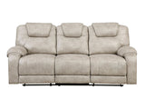 Gainesville Pewter Double Reclining Sofa and Loveseat by Homelegance at Eve Furniture