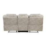 Gainesville Pewter Double Reclining Sofa by Homelegance at Eve Furniture