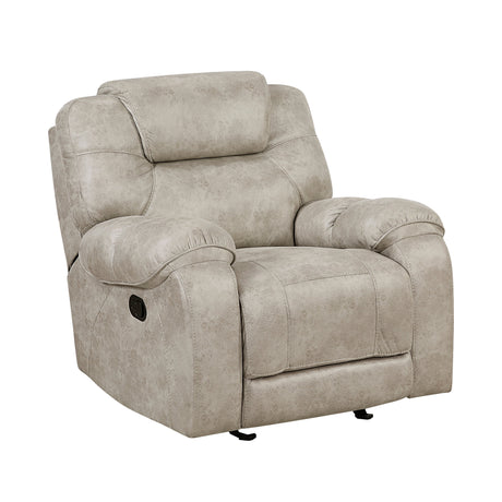 Gainesville Pewter Glider Reclining Chair by Homelegance at Eve Furniture