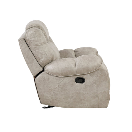 Gainesville Pewter Glider Reclining Chair by Homelegance at Eve Furniture