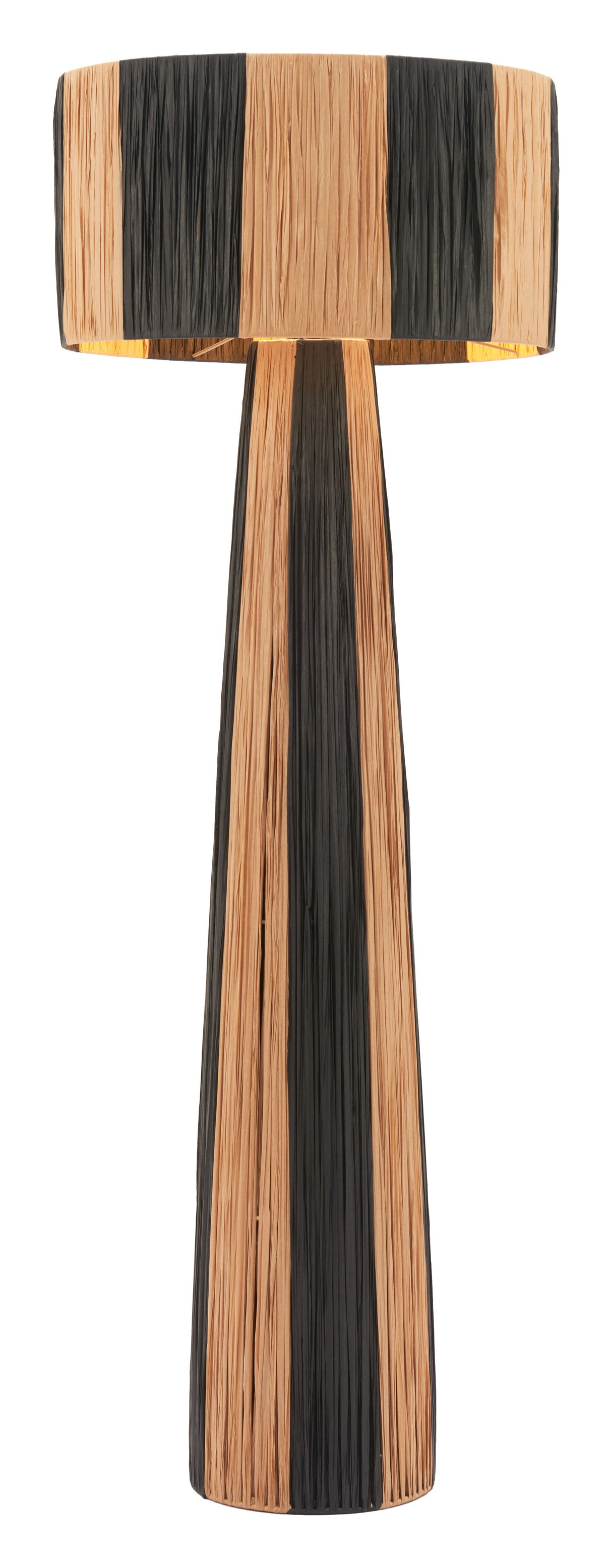 Gala Black & Natural Floor Lamp by Zuomod at Eve Furniture