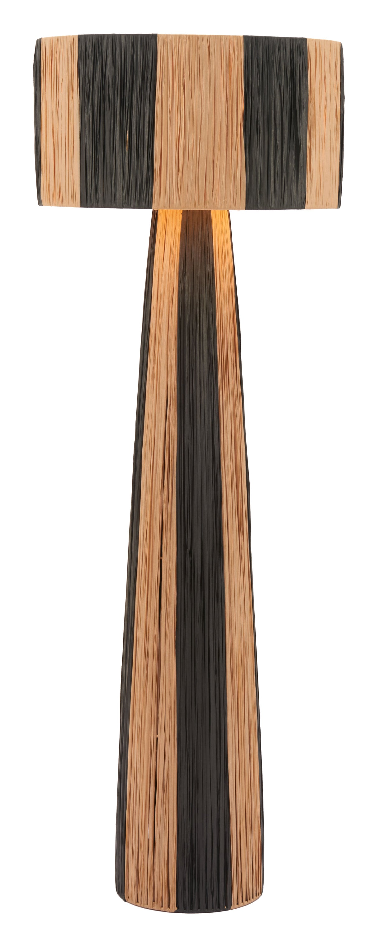 Gala Black & Natural Floor Lamp by Zuomod at Eve Furniture