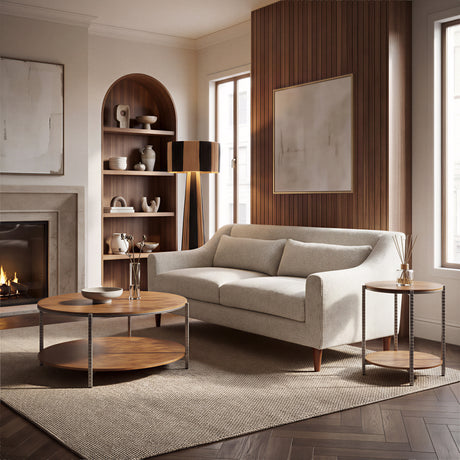 Gala Black & Natural Floor Lamp by Zuomod at Eve Furniture