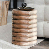 Gala Natural Round End Table by Classic Home at Eve Furniture