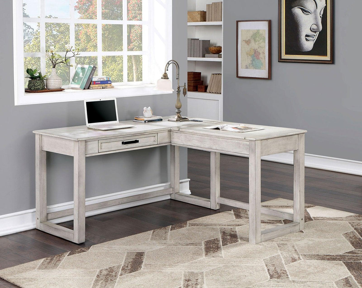 Galarga Antique White Desk by Furniture of America at Eve Furniture