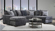Galatic Charcoal Double Chaise Sectional by Happy Homes at Eve Furniture