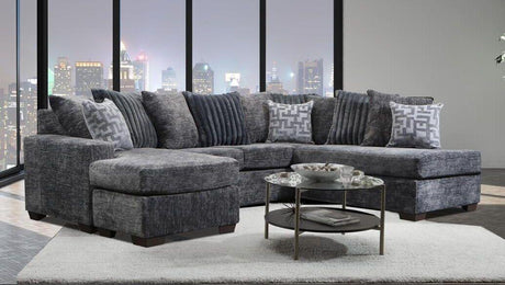 Galatic Charcoal Double Chaise Sectional by Happy Homes at Eve Furniture