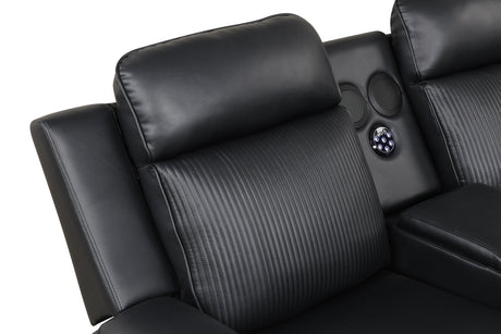 Galaxy Black Power Reclining Sectional by New Era Innovations at Eve Furniture