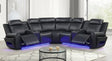 Galaxy Black Power Reclining Sectional by New Era Innovations at Eve Furniture