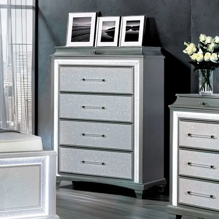 Galea Gray 5-Piece Queen Bedroom Set by Furniture of America at Eve Furniture