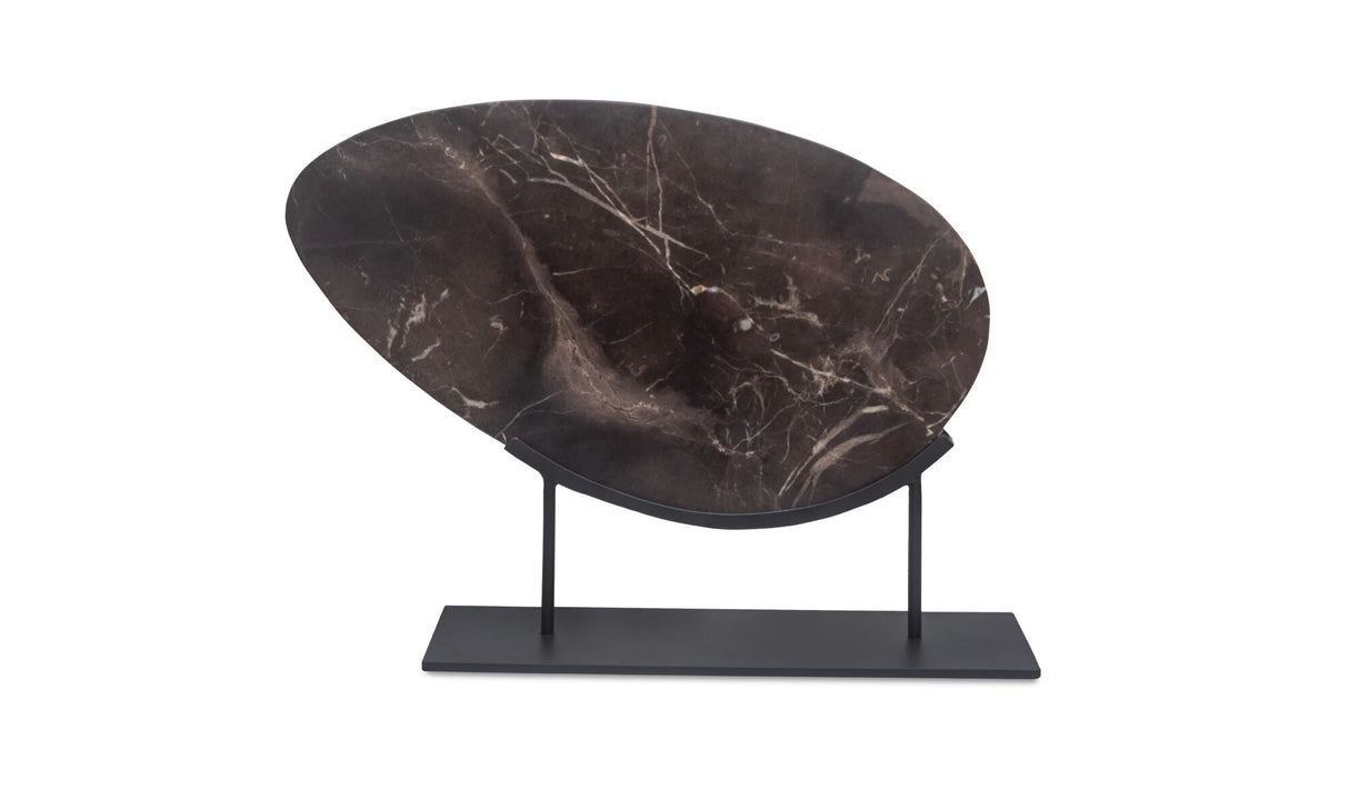 Galen Sculpture Saint Laurent Brown Marble by Moe's Home at Eve Furniture